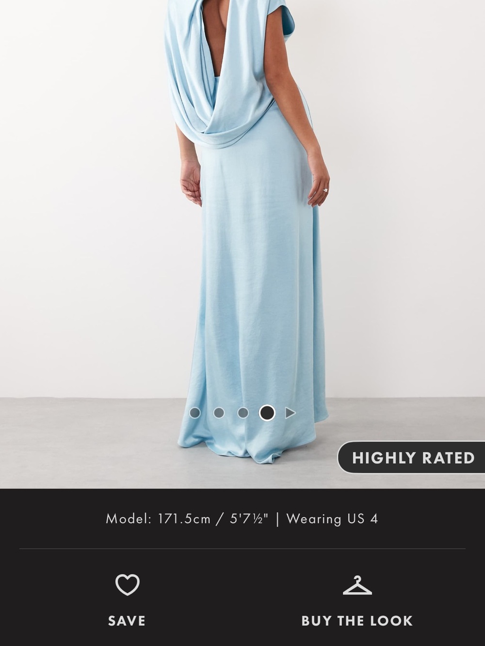 ASOS Pale Blue Draped Maxi Skirt